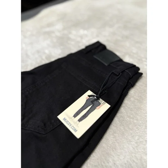 New Mugsy Jeans Men's‎ 28x30 Black PMT Clutch Pants Stretch NWT Straight